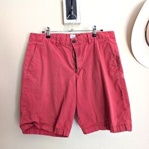 Gap Shorts Mens 33 Salmon Red Chino Gap For Good Flat Front Casual Pockets